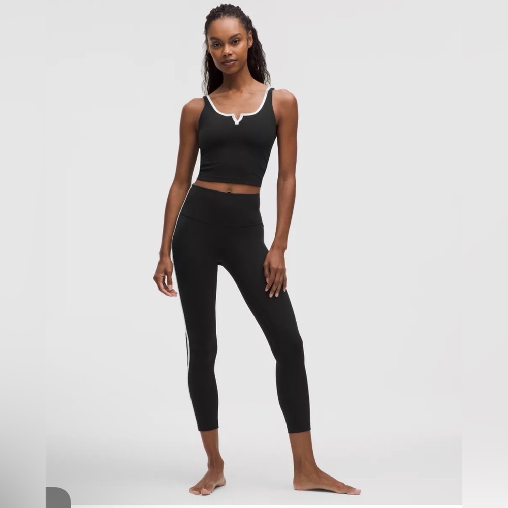 lululemon Black Align Side-Stripe Leggings and Matching Bra Size2